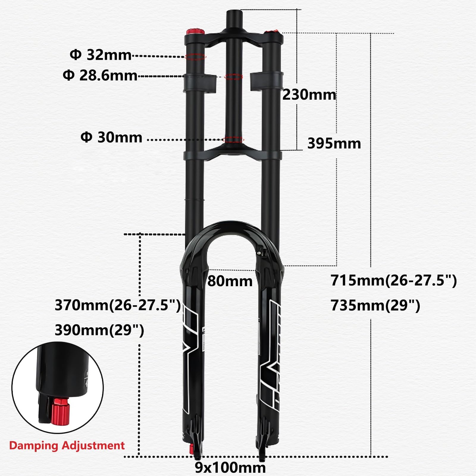 Amazon.co.jp: 自転車用エアサスペンションフォーク 27.5インチ/29